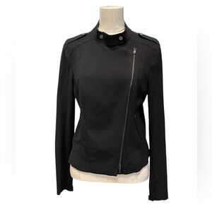 IRIE WASH size L Women's Black Asymmetrical Zip Jacket